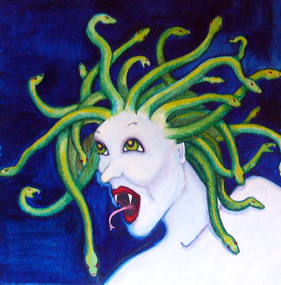 Medusa | Watercolor | Little Finch Designs