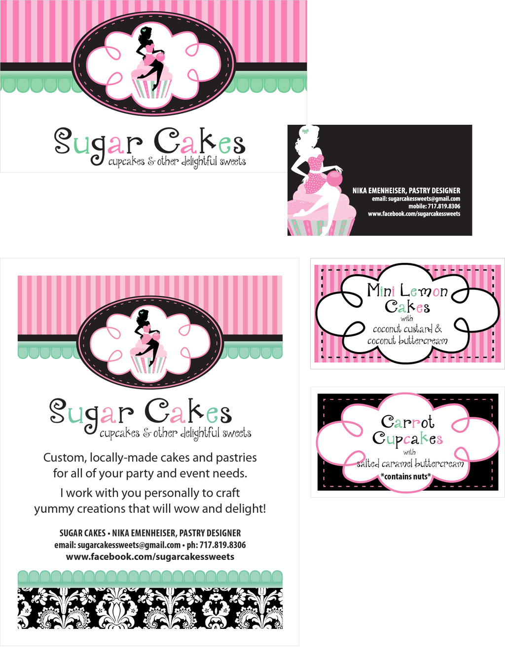 Sugar Cakes Promotional Pieces | Little Finch Designs