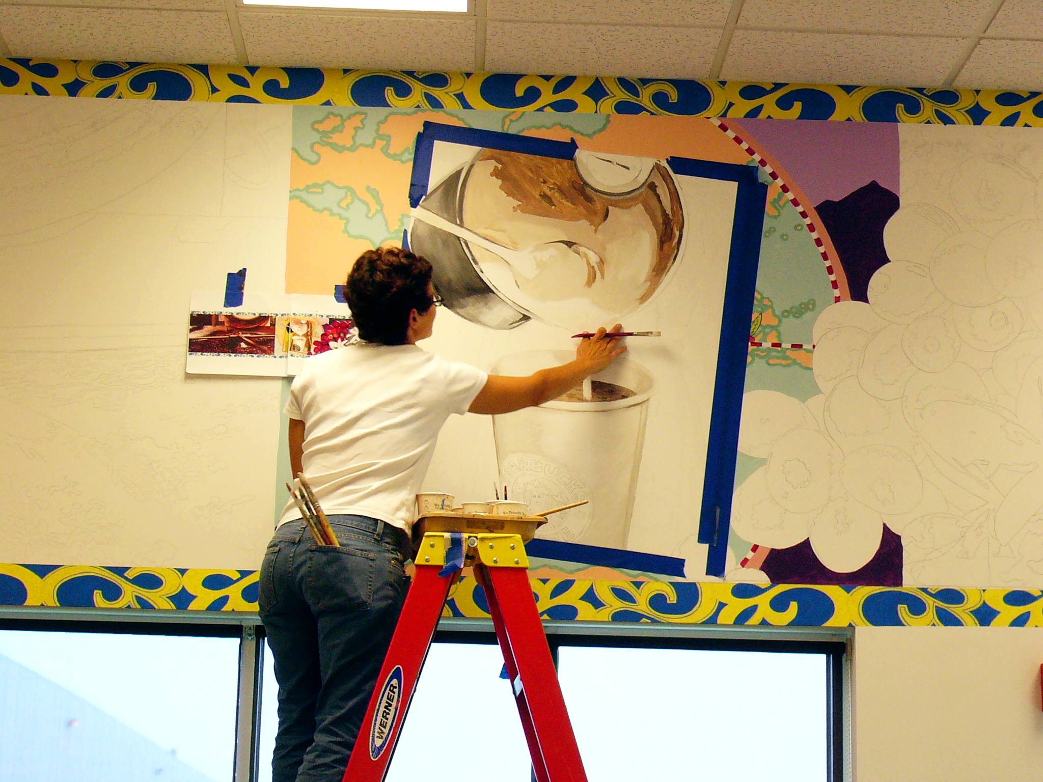 Starbucks Roasting Plant Mural 1 | Little Finch Designs