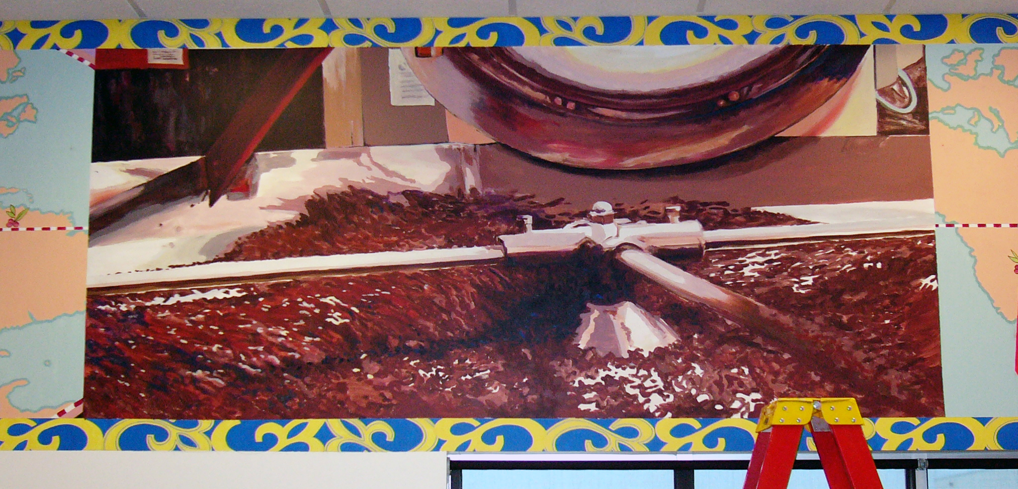 Starbucks Roasting Plant Mural 1 | Little Finch Designs