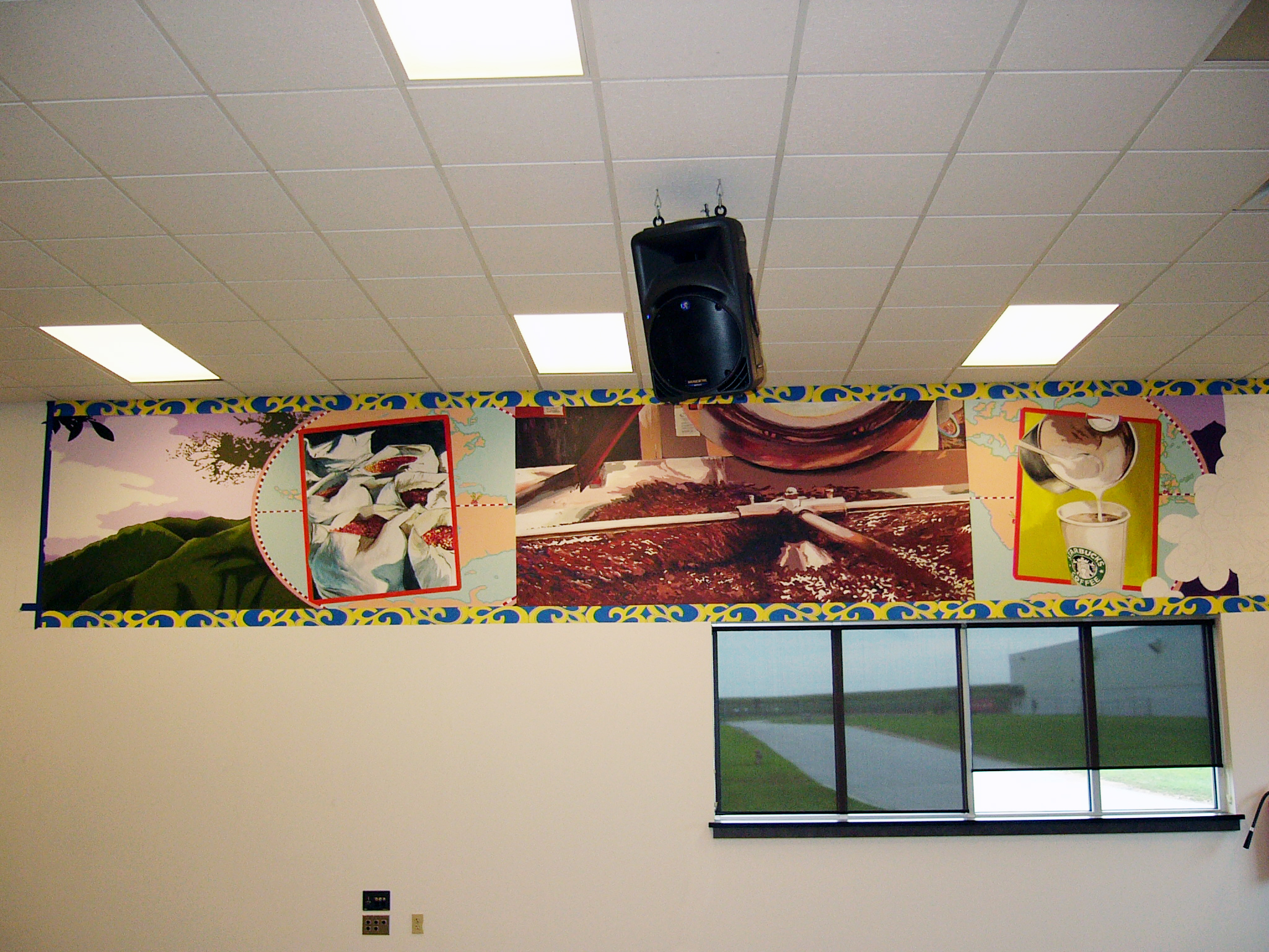 Starbucks Roasting Plant Mural 1 | Little Finch Designs