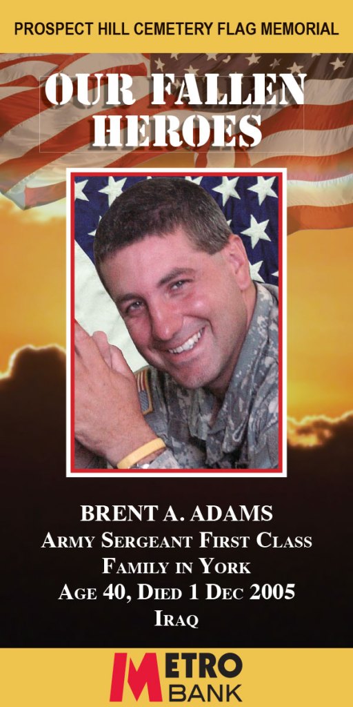 Our Fallen Heroes Banner: Brent Adams | Little Finch Designs