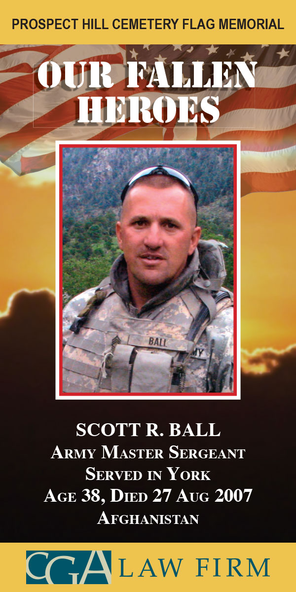 Our Fallen Heroes Banner: Scott Ball | Little Finch Designs