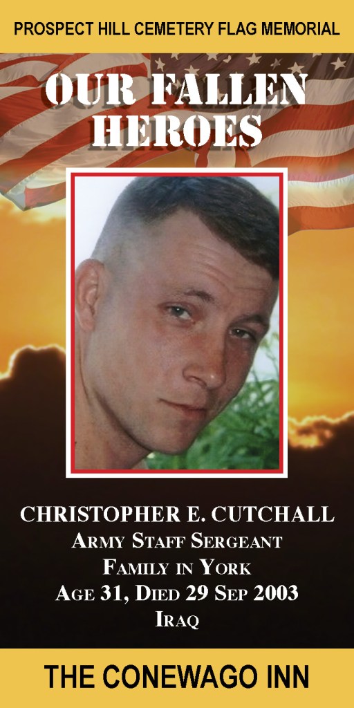 Our Fallen Heroes Banner: Christopher Cutchall | Little Finch Designs