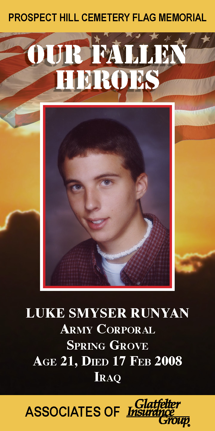 Our Fallen Heroes Banner: Luke Smyser Runyan | Little Finch Designs
