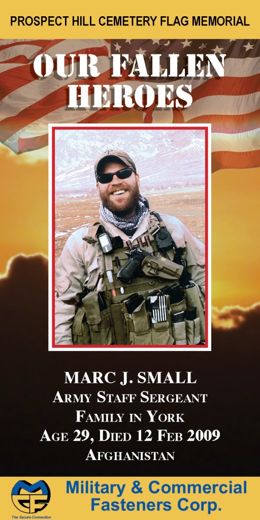 Our Fallen Heroes Banner: Marc Small | Little Finch Designs