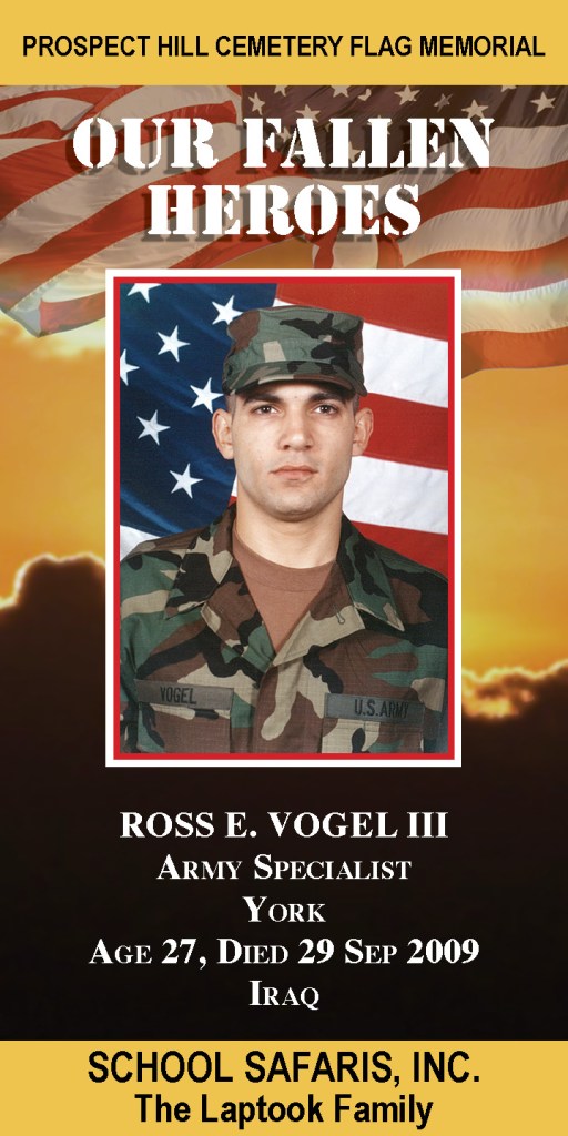 Our Fallen Heroes Banner: Ross Vogel III | Little Finch Designs
