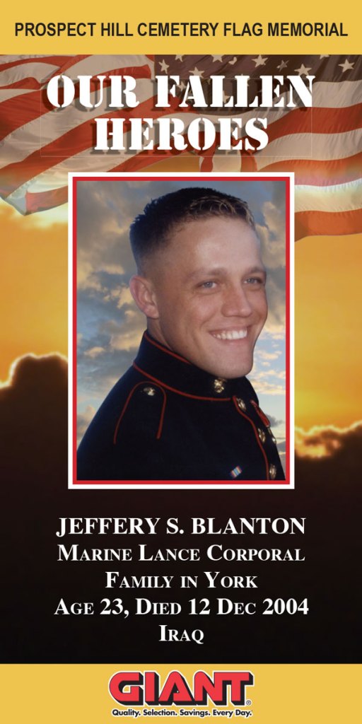 Our Fallen Heroes Banner: Jeffery Blanton | Little Finch Designs