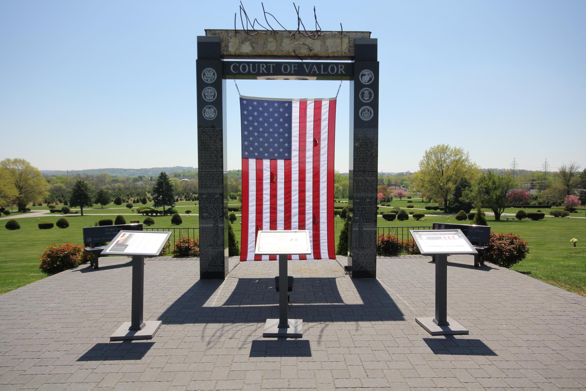 Prospect Hill Cemetery Court of Valor Monument | Little Finch Designs