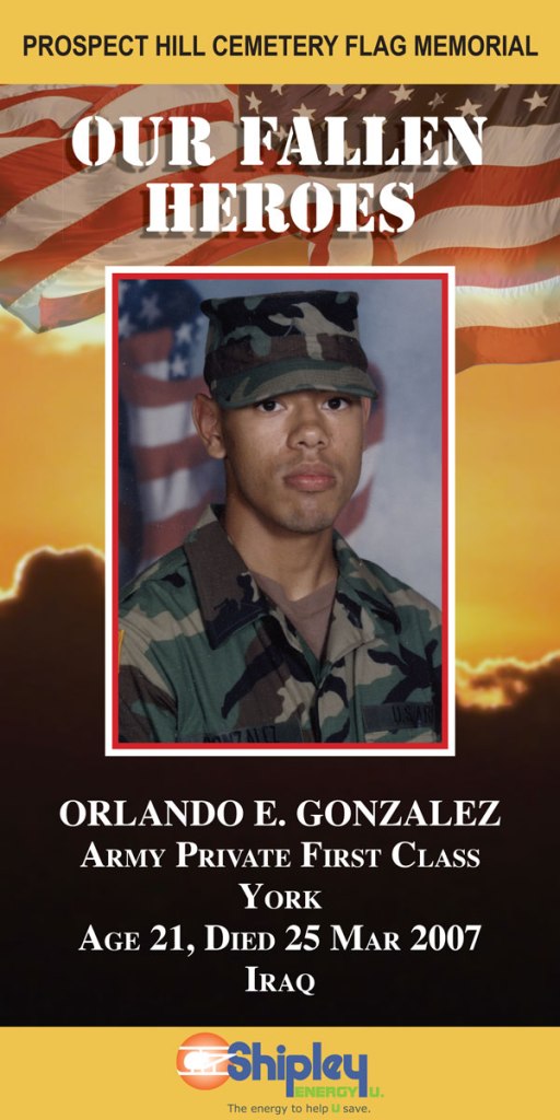 Our Fallen Heroes Banner: Orlando Gonzalez | Little Finch Designs