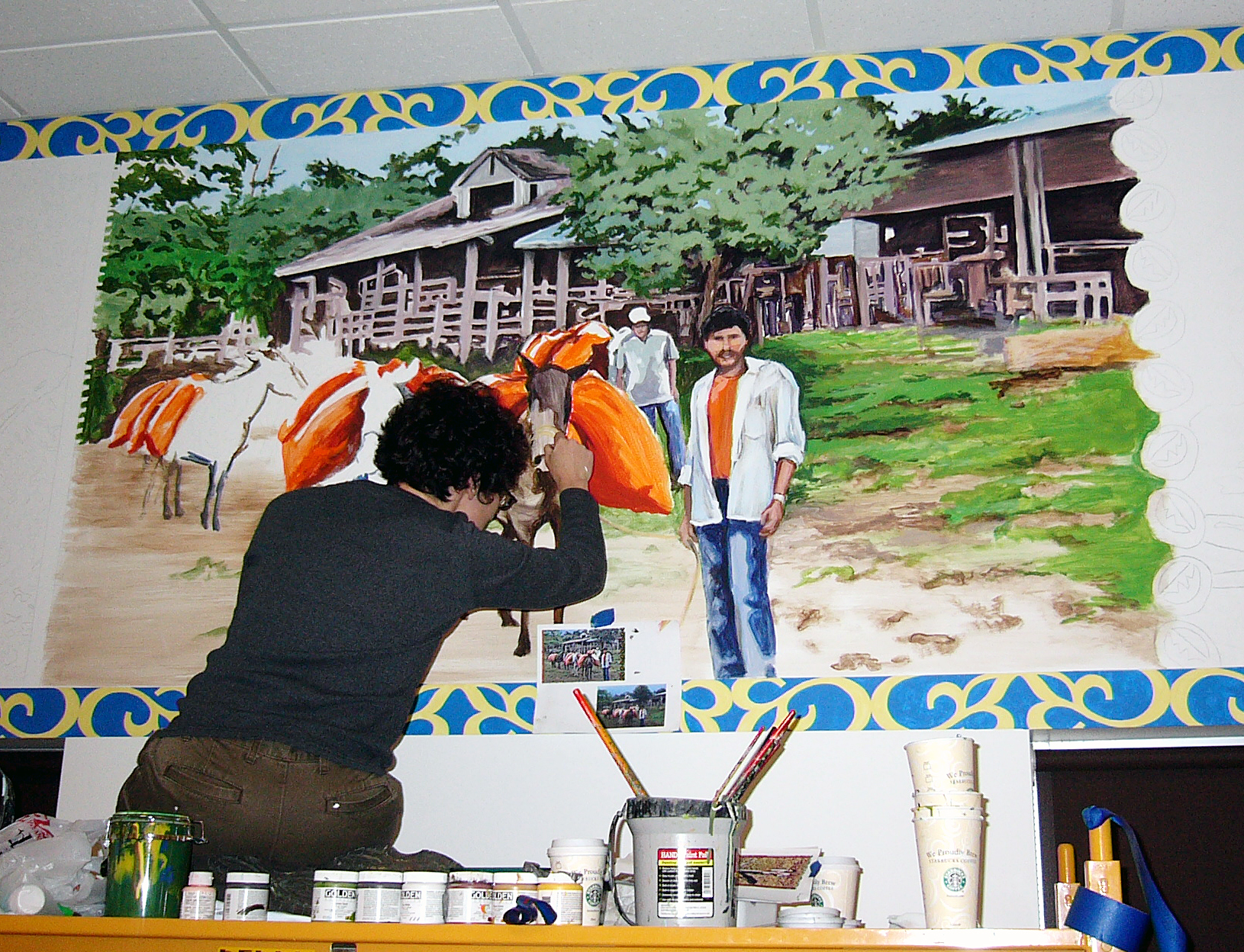 Starbucks Roasting Plant Mural 2 | Little Finch Designs