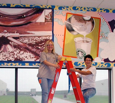 Starbucks Roasting Plant Mural 1 | Little Finch Designs