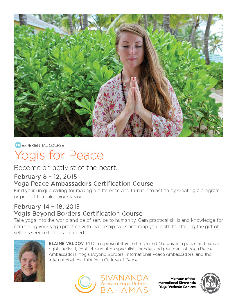 Sivananda Ashram Yoga Retreat Poster February 2015 | Little Finch Designs