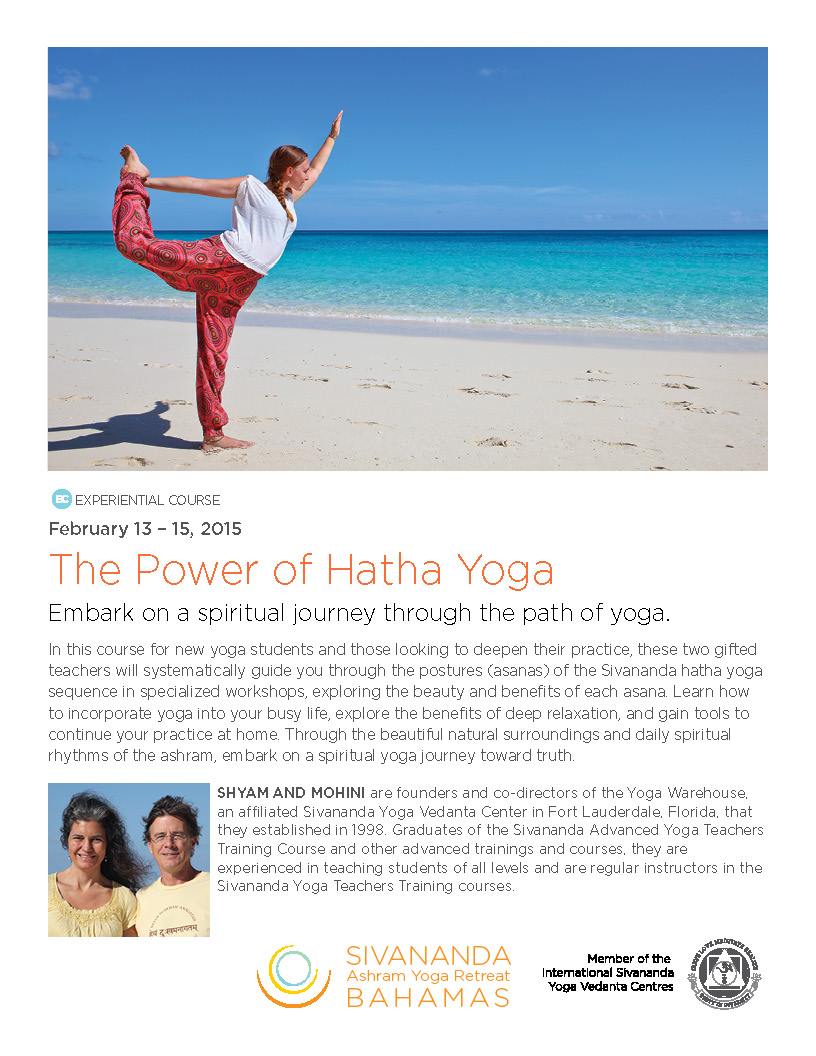 Sivananda Ashram Yoga Retreat Poster February 2015 | Little Finch Designs