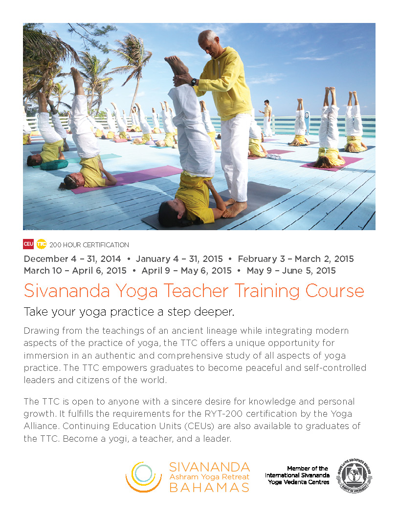 Sivananda Ashram Yoga Retreat Poster January 2015 | Little Finch Designs