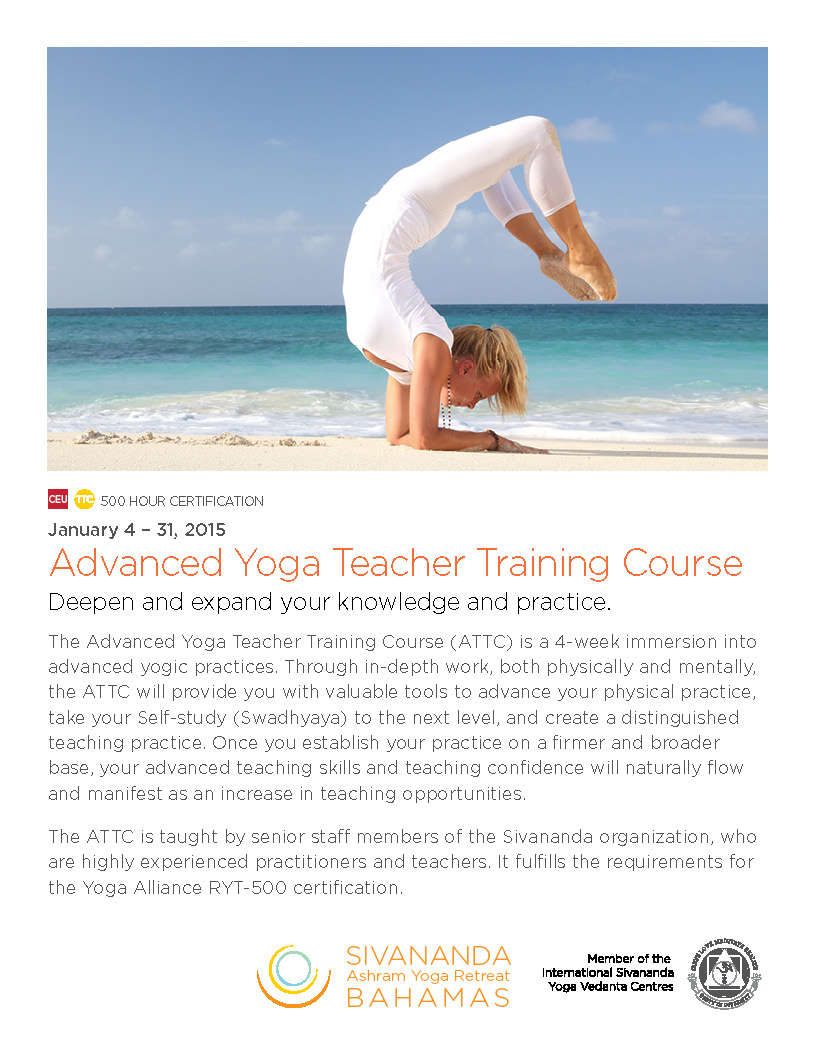 Sivananda Ashram Yoga Retreat Poster January 2015 | Little Finch Designs