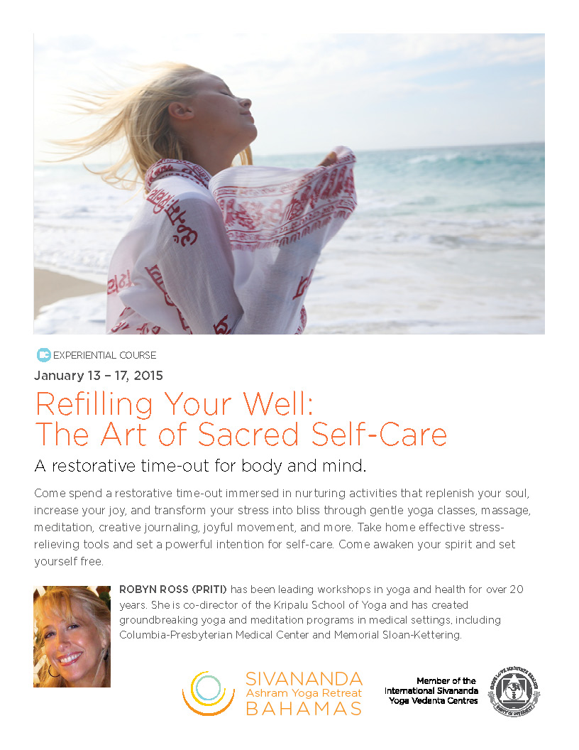Sivananda Ashram Yoga Retreat Poster January 2015 | Little Finch Designs