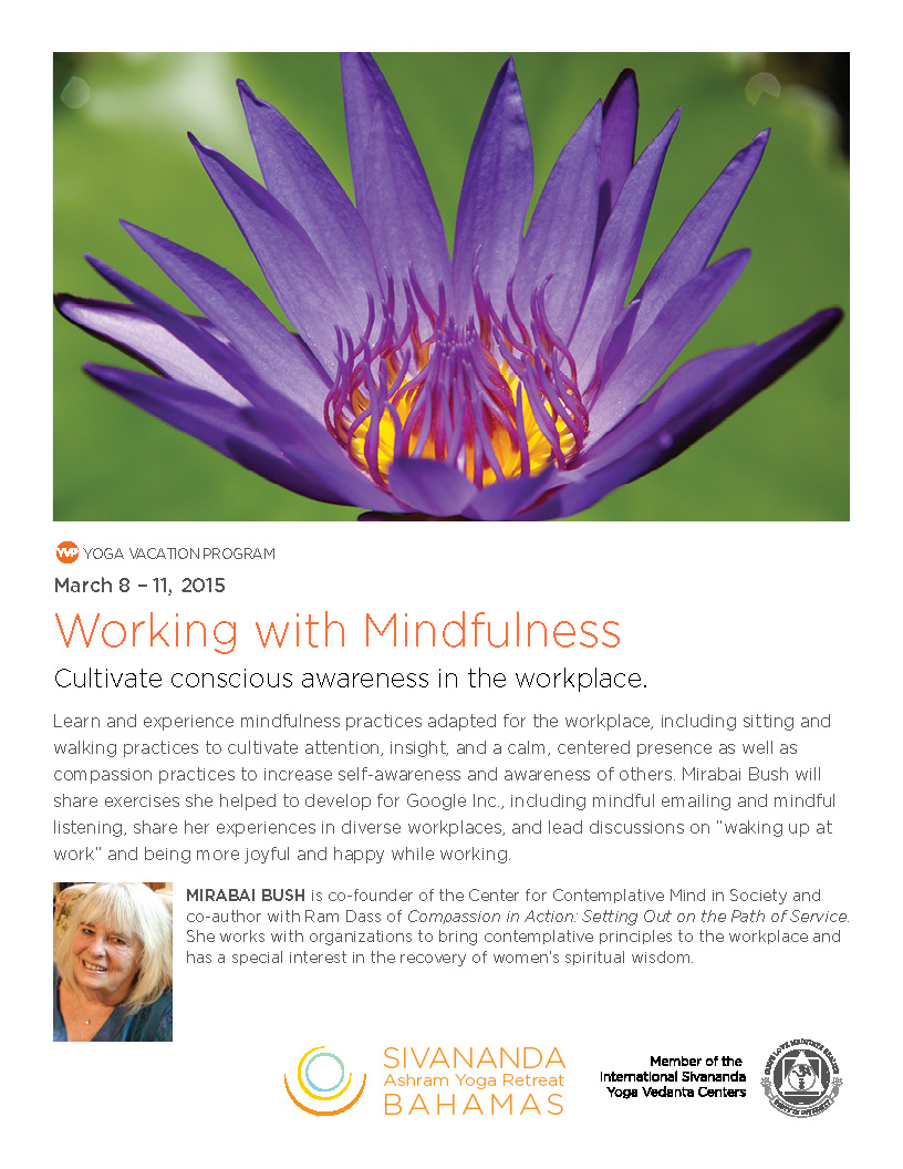 Sivananda Ashram Yoga Retreat Poster March 2015 | Little Finch Designs