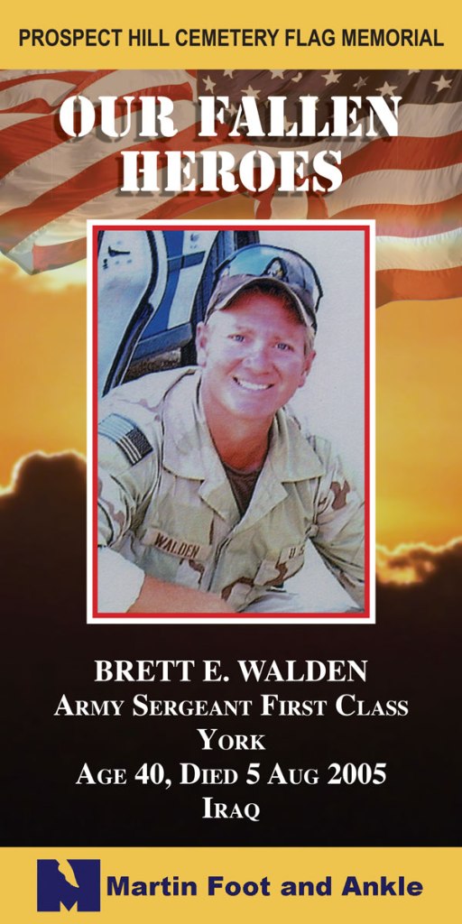 Our Fallen Heroes Banner: Brett Walden | Little Finch Designs