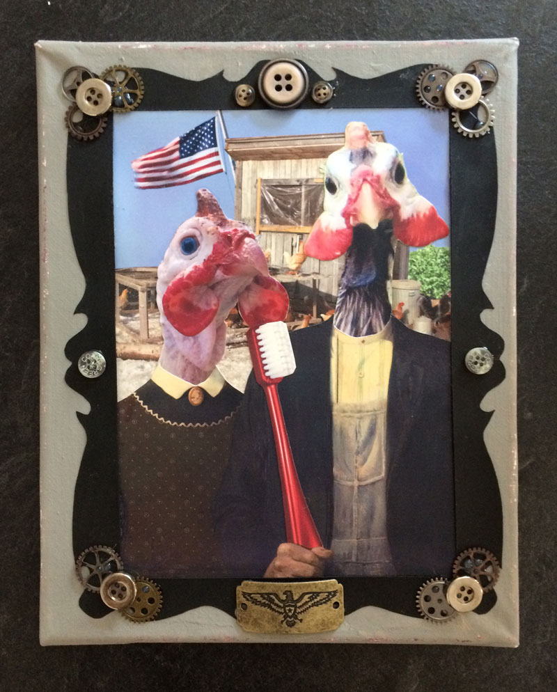 American Guinea | Mixed Media | Little Finch Designs