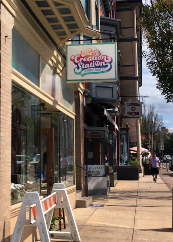 The Creation Station sign