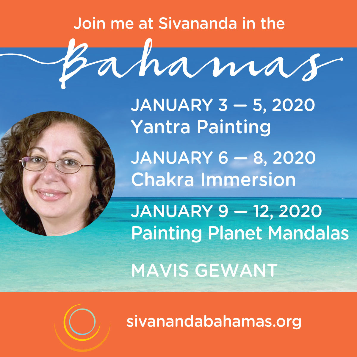 Sivananda Yoga Retreat | Social Media Promo Image Created for Presenters | Little Finch Designs
