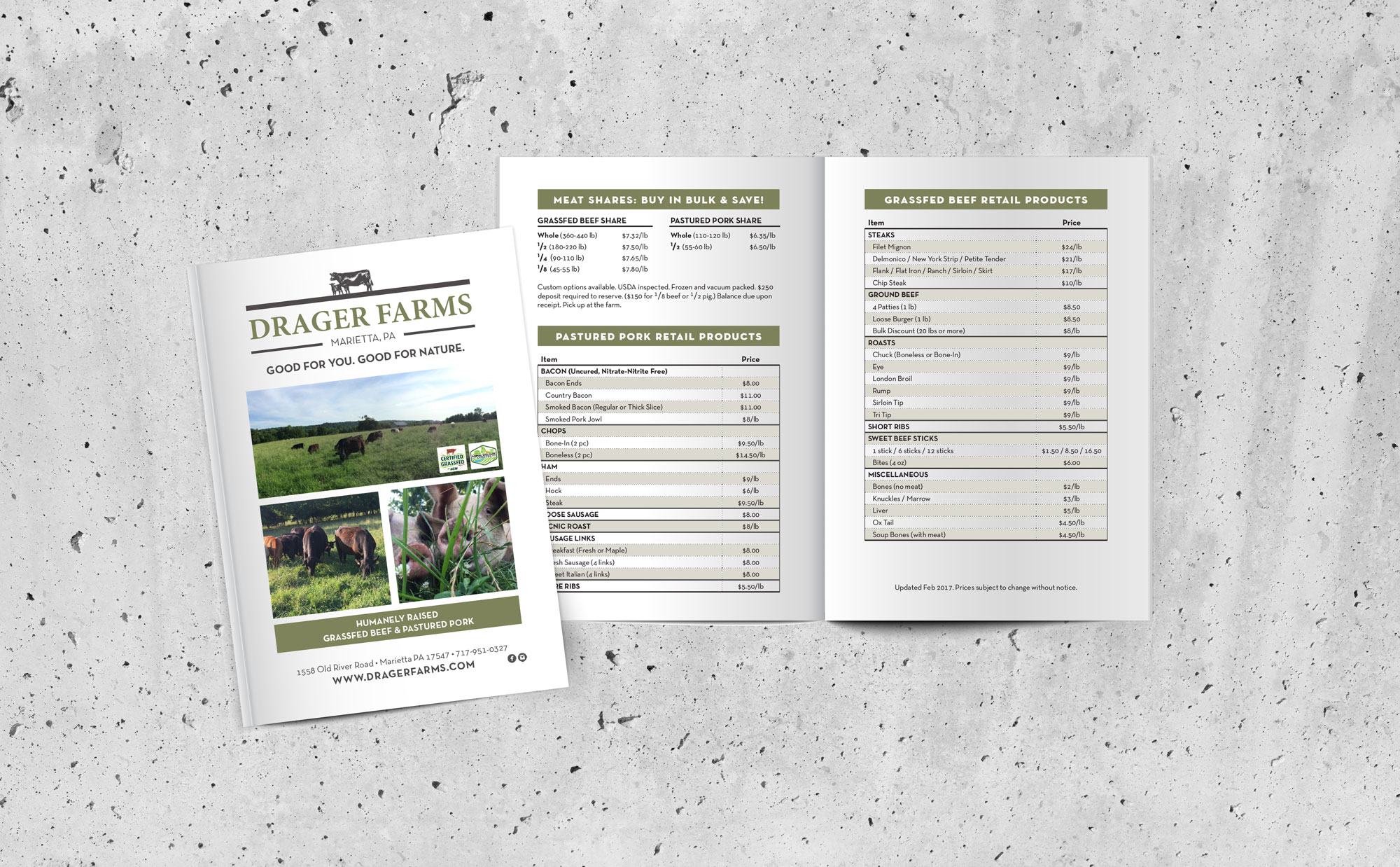 Drager Farms Brochure | Little Finch Designs