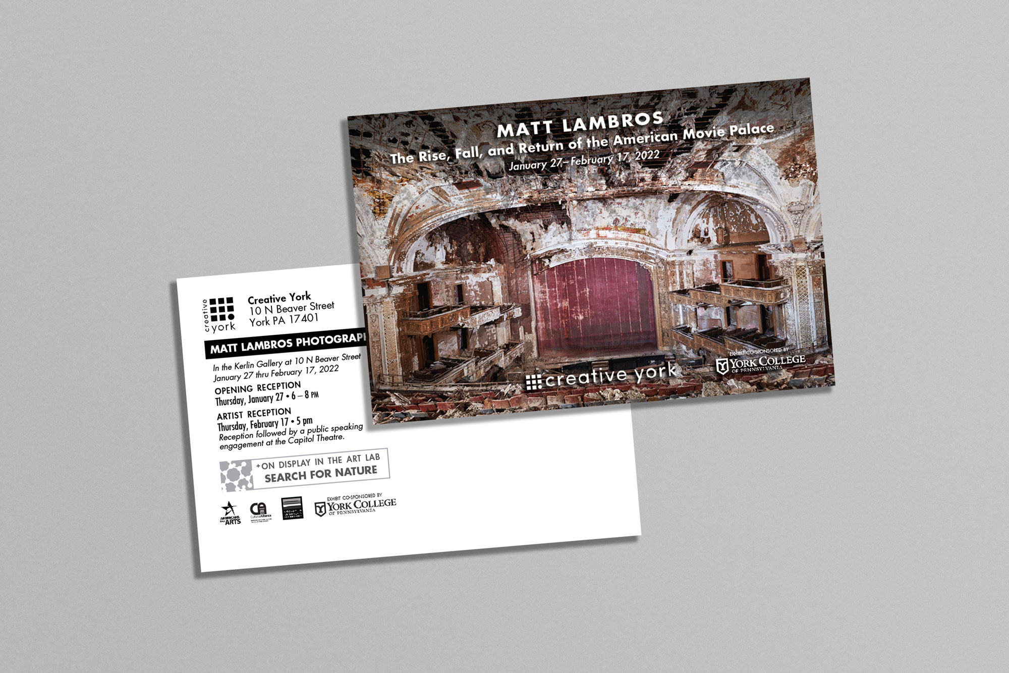 Matt Lambros Exhibit Postcard | Little Finch Designs