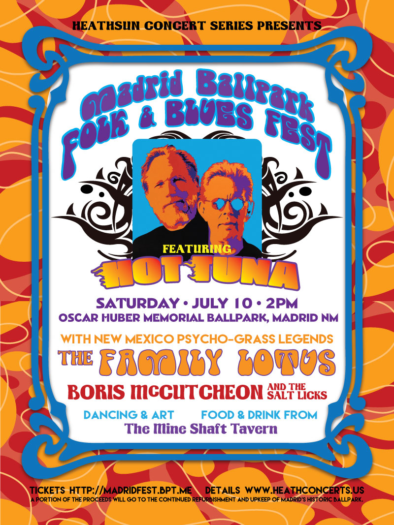 Madrid Ballpark Folk & Blues Fest Flyer | Little Finch Designs