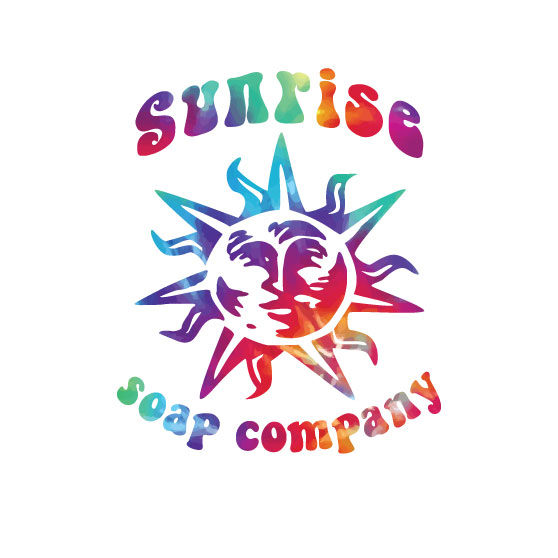 Sunrise Soap Company Tie Dye Logo | Little Finch Designs